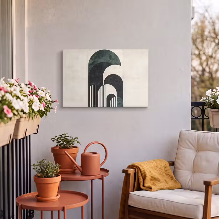 Buiten canvas - Bogen - Donkergroen - Lijnen — 4