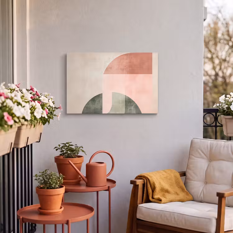 Buiten canvas - Cirkel - Abstract - Roze — 4