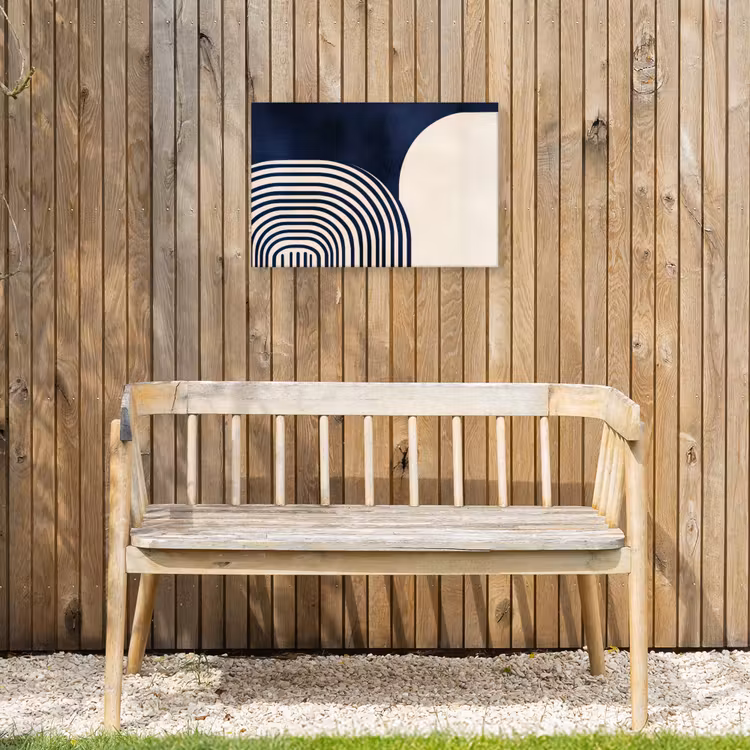 Buiten canvas - Donkerblauw - Abstract - Lijnen — 3