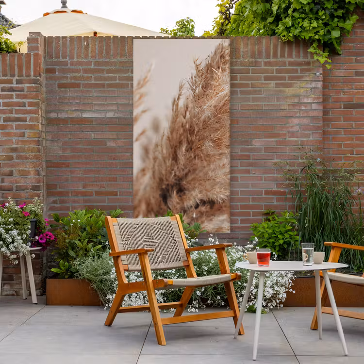 Buiten canvas - Gedroogd pampasgras dichtbij — 2
