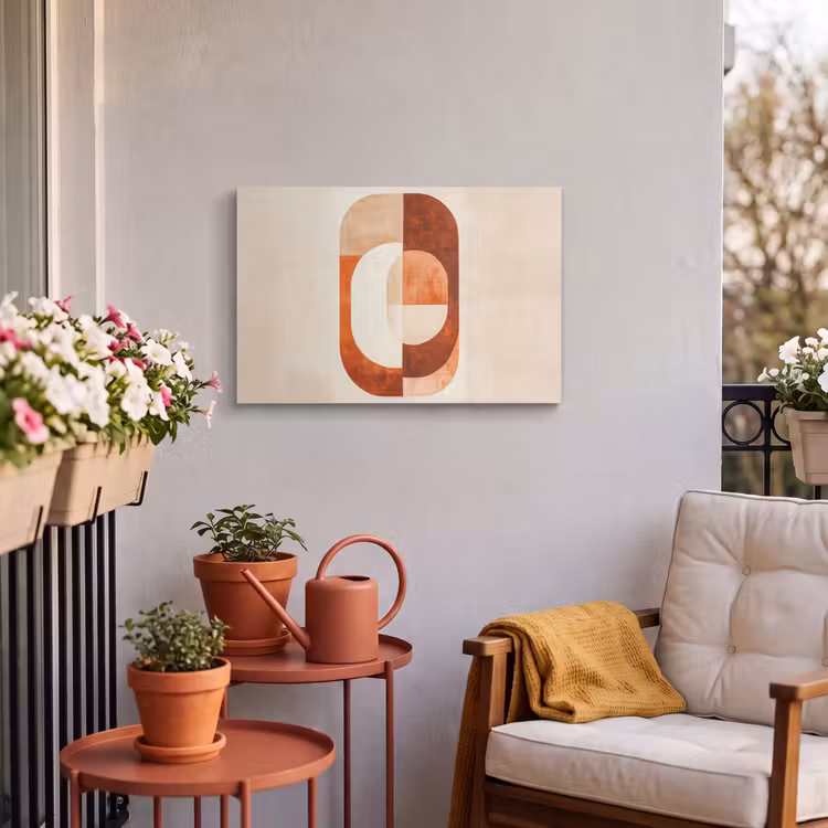 Buiten canvas - Illustratie - Abstract - Vormen - Rood — 4