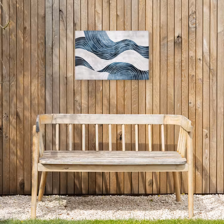 Buiten canvas - Lijnen - Golven - Abstract - Blauw — 3