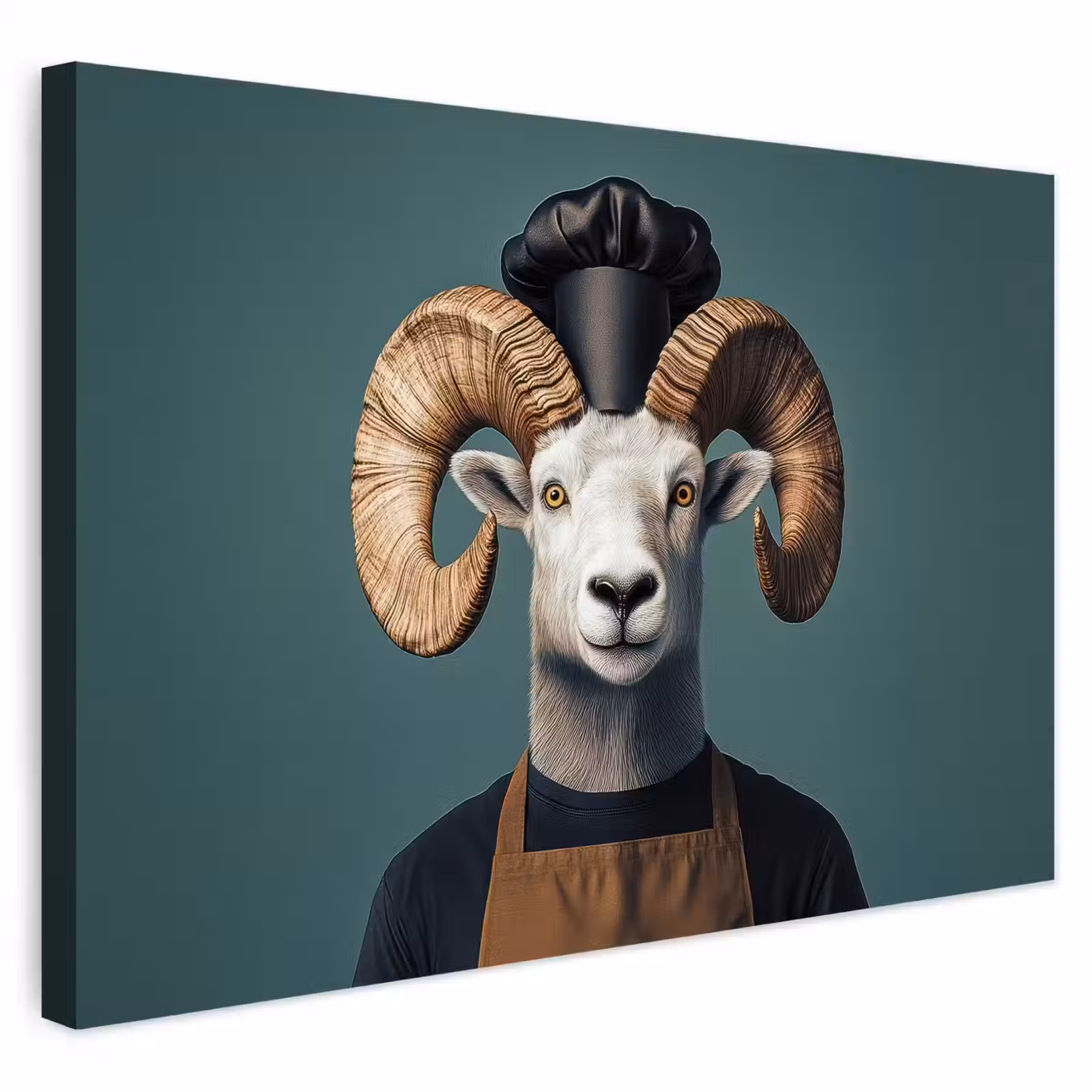 Buiten canvas - Geit - Hoorns - Kokskleding — 1