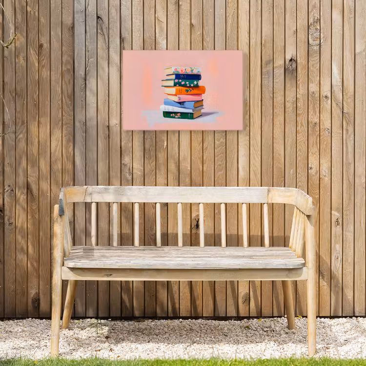 Buiten canvas - Boeken - Stapel - Kleurrijk — 3