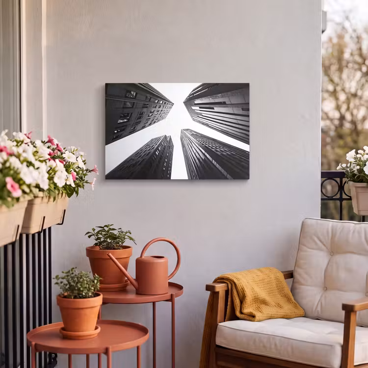 Buiten canvas - Gebouwen - Lucht - Zwart — 4