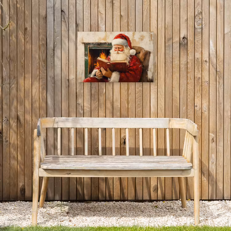 Buiten canvas - Kerst - Kerstman - Winter - Open Haard — 3