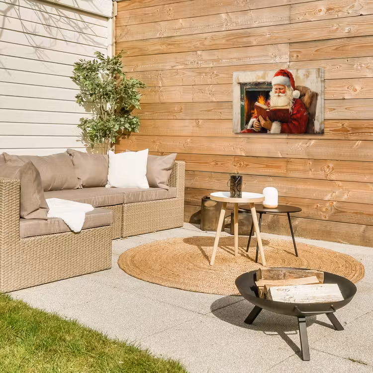 Buiten canvas - Kerst - Kerstman - Winter - Open Haard — 5