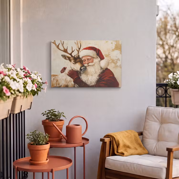 Buiten canvas - Kerstman - Rendier - Kerst - Christmas — 4