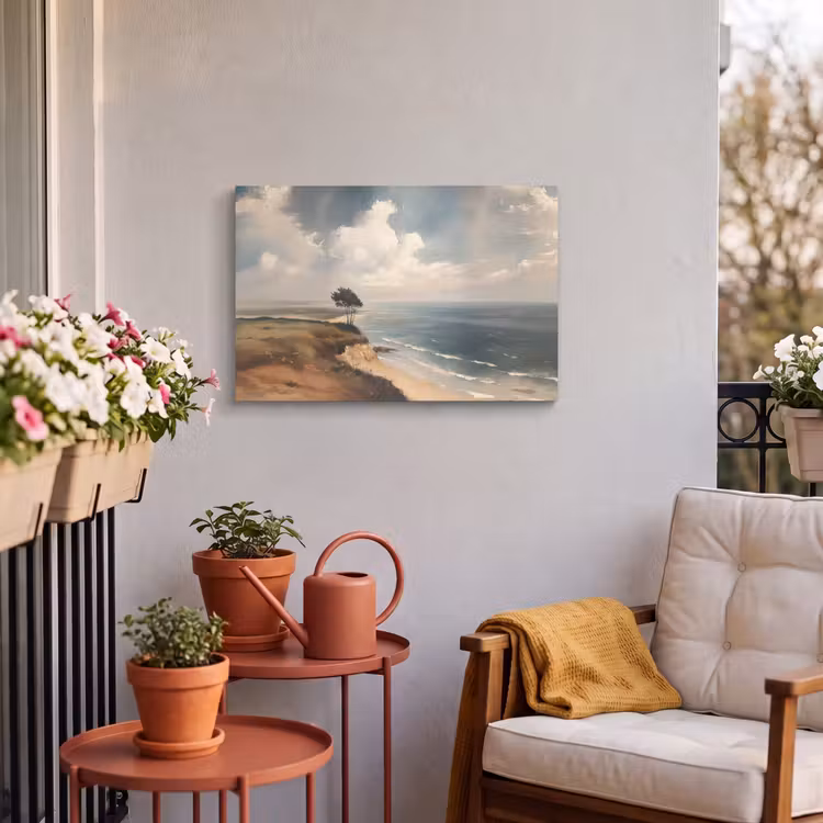 Buiten canvas - Klif - Zee - Boom — 4