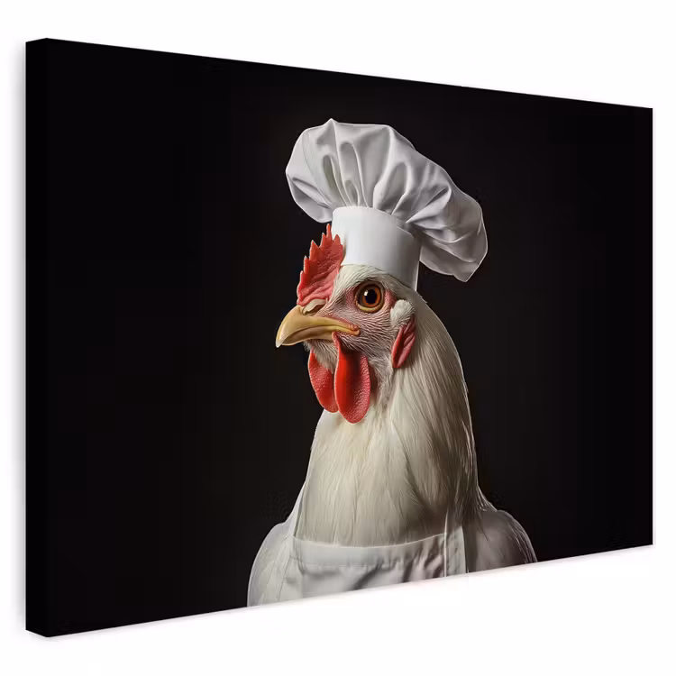 Buiten canvas - Kok - Rood - Kip — 1