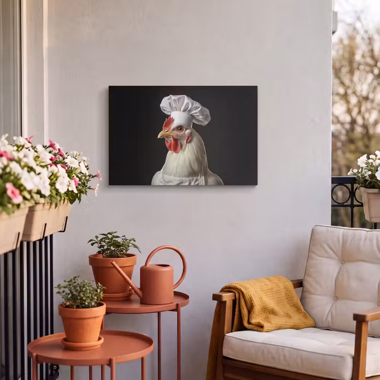 Buiten canvas - Kok - Rood - Kip — 4