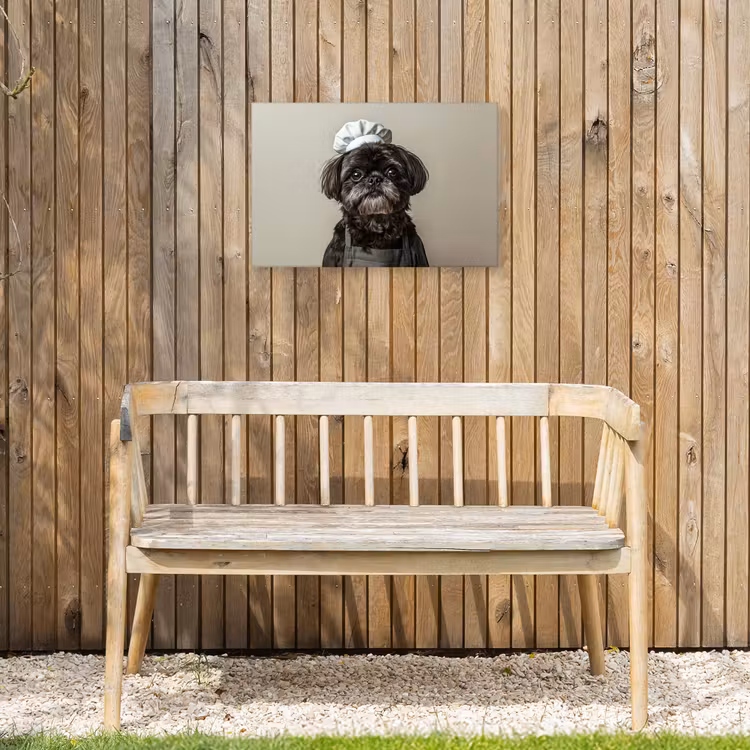 Buiten canvas - Kokskleding - Zwart - Hondje — 3