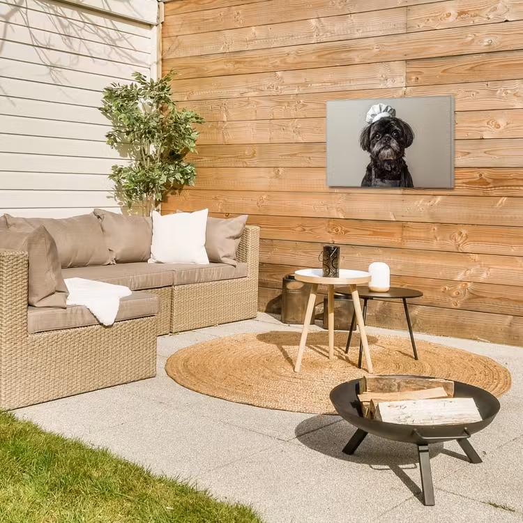 Buiten canvas - Kokskleding - Zwart - Hondje — 5