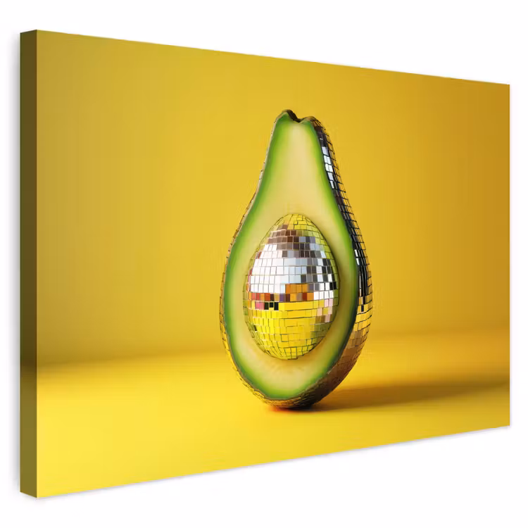 Buiten canvas - Avocado - Discobal - Geel - Glitter — 1