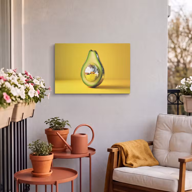 Buiten canvas - Avocado - Discobal - Geel - Glitter — 4