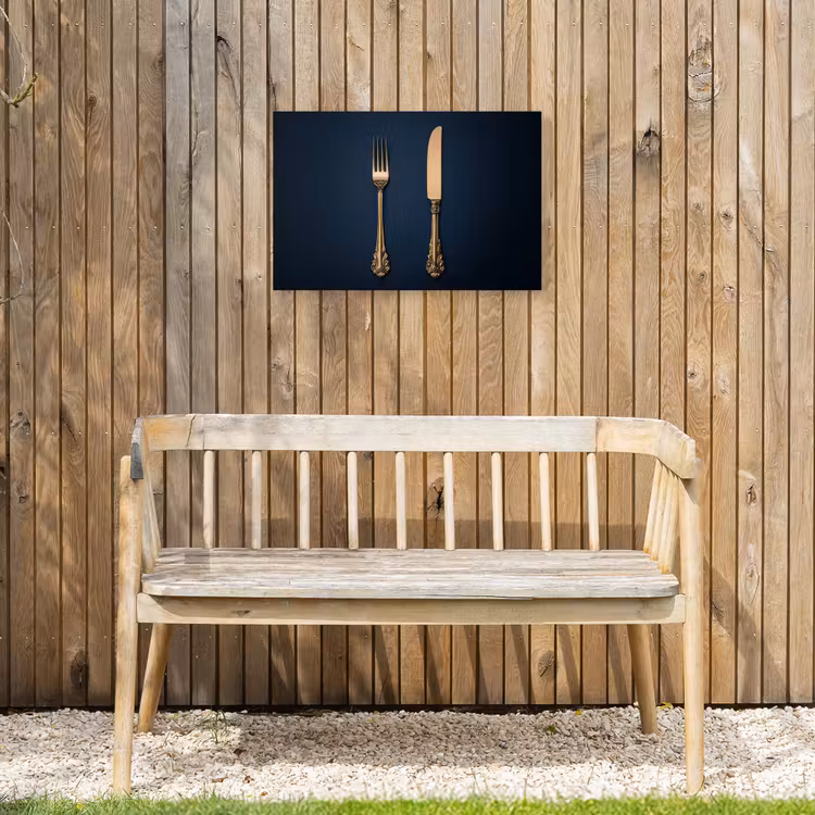 Buiten canvas - Bestek - Donkerblauw - Goud — 3