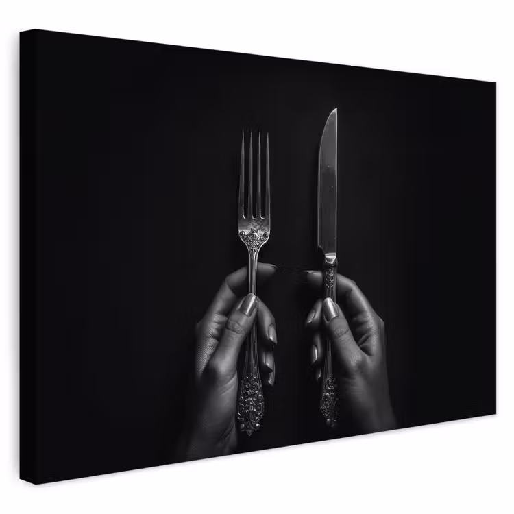 Buiten canvas - Bestek - Zwart - Wit — 1