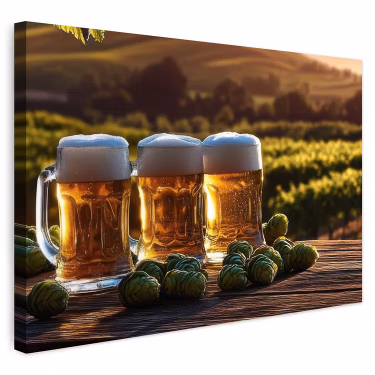Buiten canvas - Bier - Hop - Landschap — 1