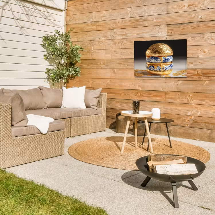 Buiten canvas - Delftsblauw - Goud - Burger — 5