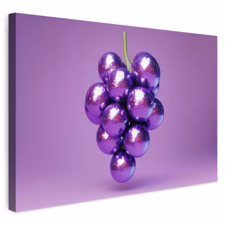 Buiten canvas - Druif - Disco - Glitter - Paars — 1