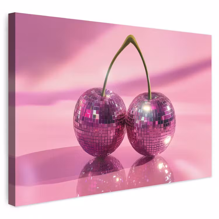 Buiten canvas - Glitter - Discobol - Roze - Kersen — 1