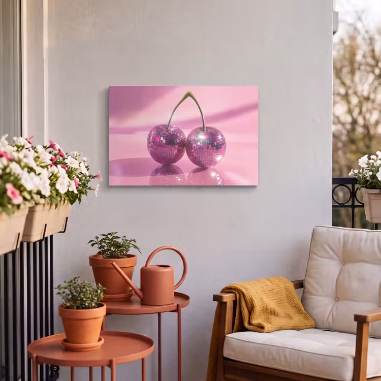 Buiten canvas - Glitter - Discobol - Roze - Kersen — 4