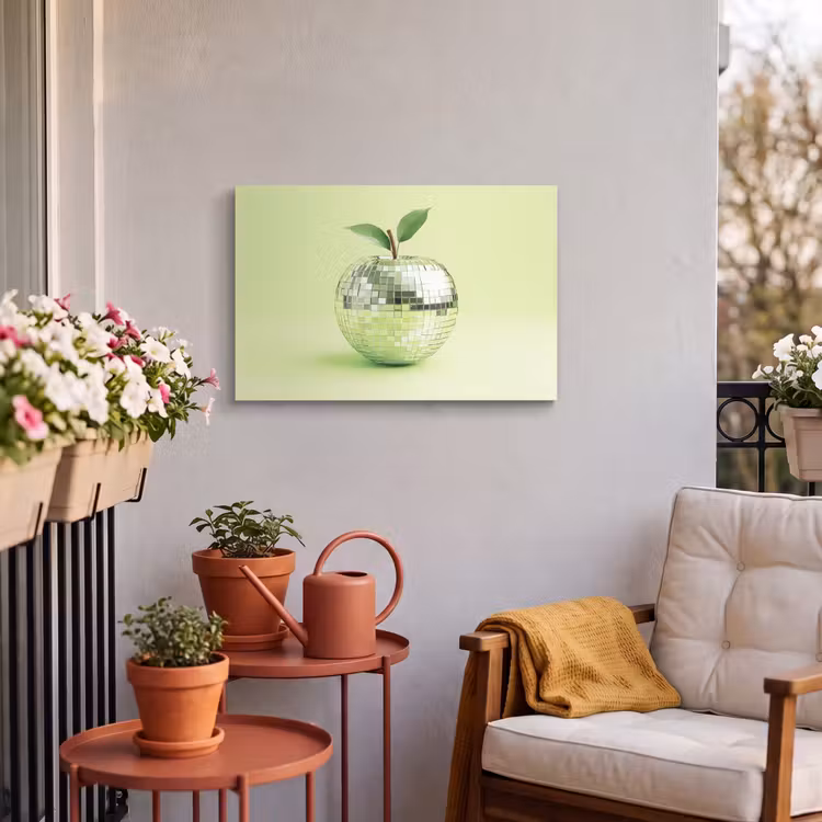 Buiten canvas - Groen - Disco - Decoratie - Appel — 4