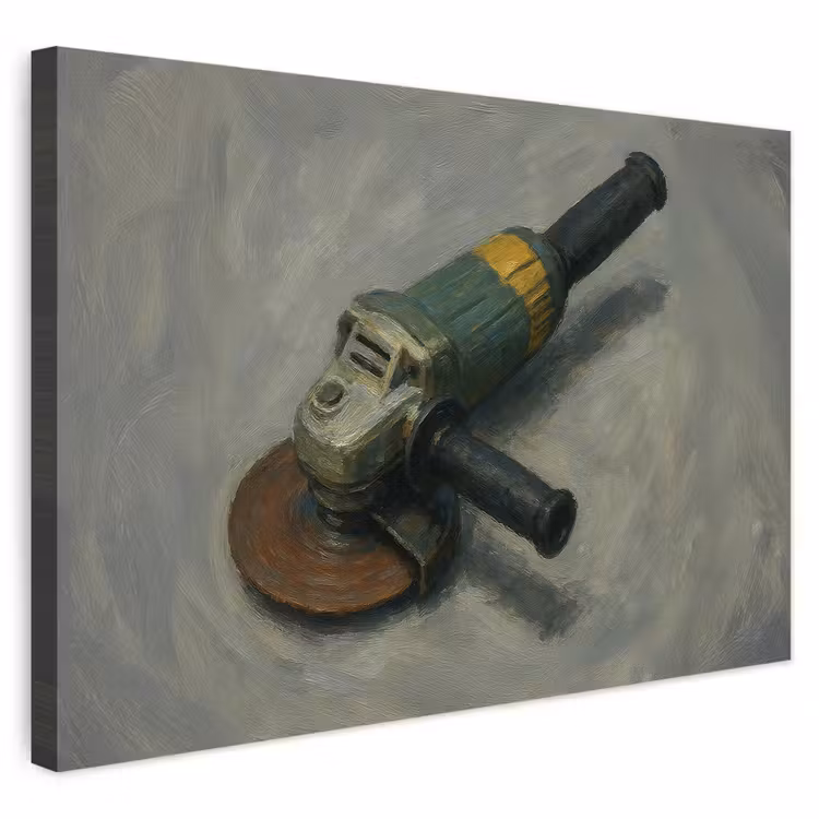 Buiten canvas - Haakse slijper - Schilderij - Gereedschap — 1