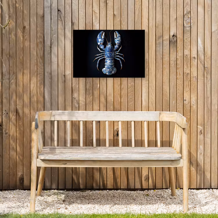 Buiten canvas - Kreeft - Delftsblauw - Schild - Stoer — 3