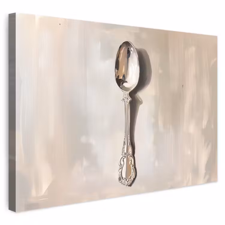 Buiten canvas - Lepel - Verf - Zilver — 1