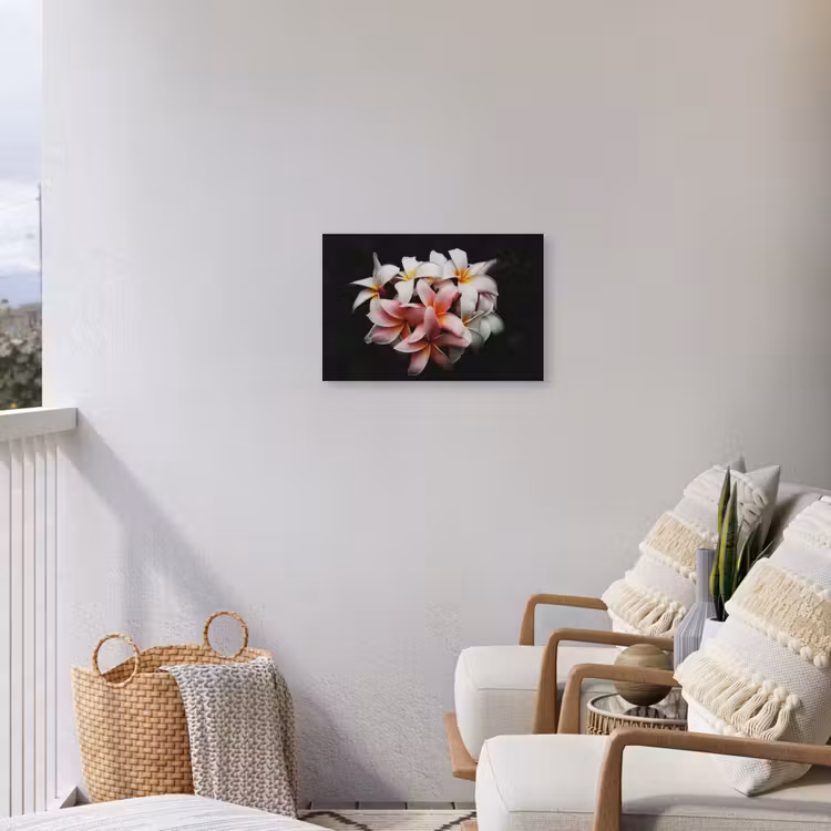 Buiten canvas - Bloemen - Roze - Zwart - Flora - Botanisch — 4