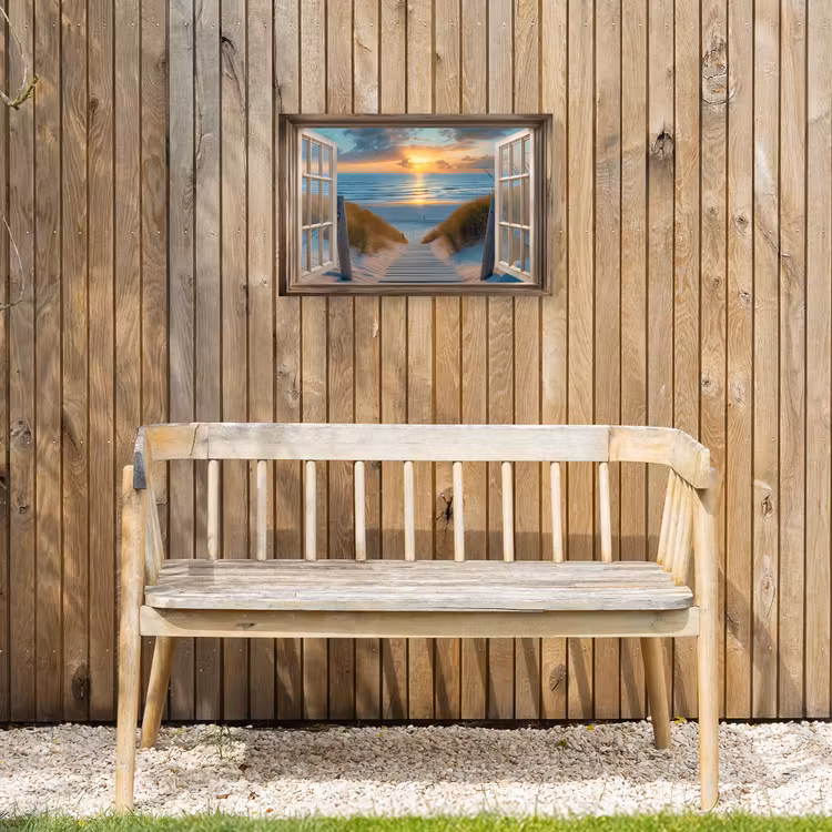 Buiten canvas - Doorkijk - Strand - Pad - Zonsondergang — 3