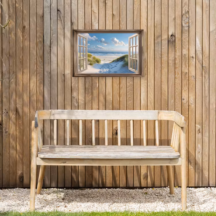 Buiten canvas - Doorkijk - Strand - Raam - Duinen - Zee — 3
