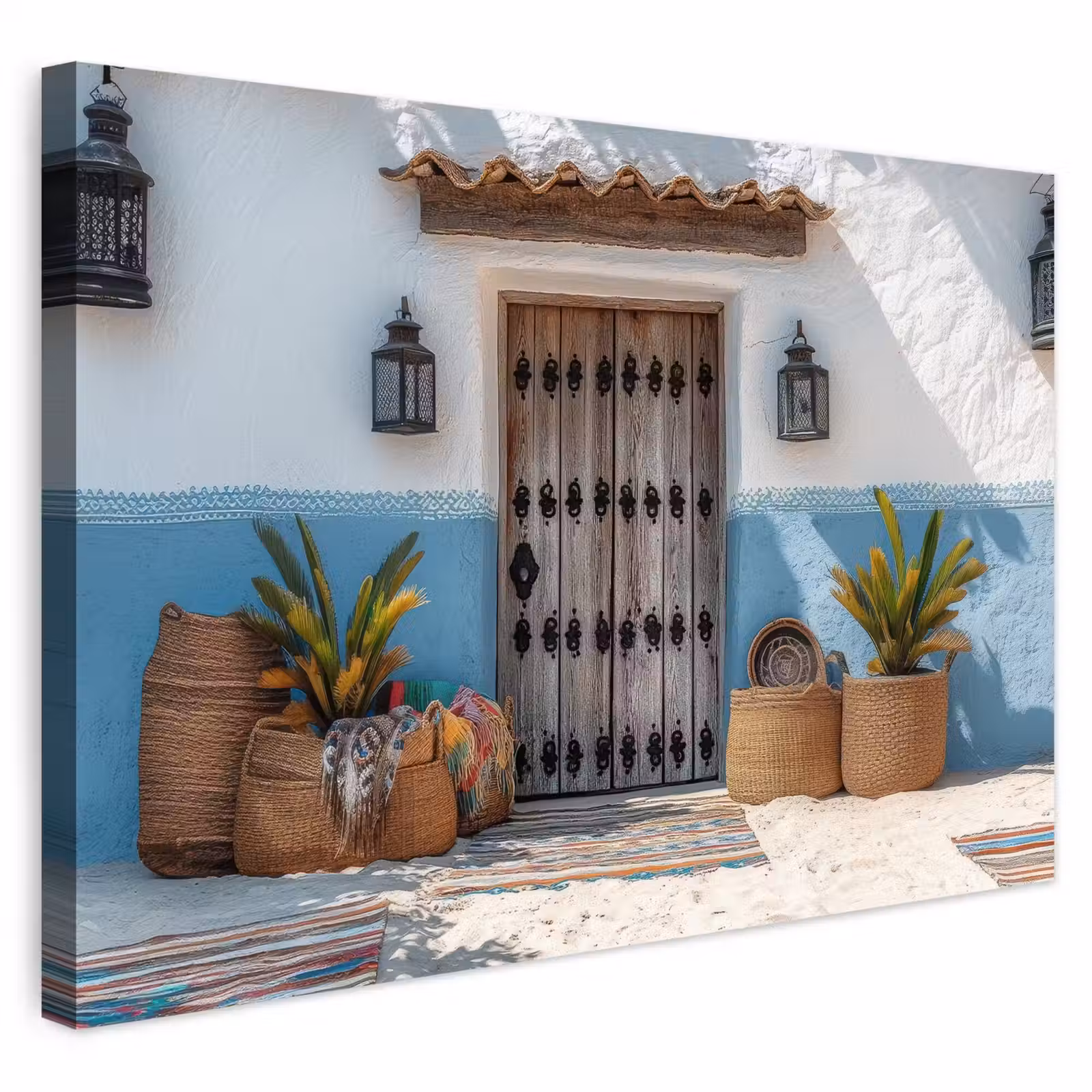 Buiten canvas - Deur - Manden - Planten — 1