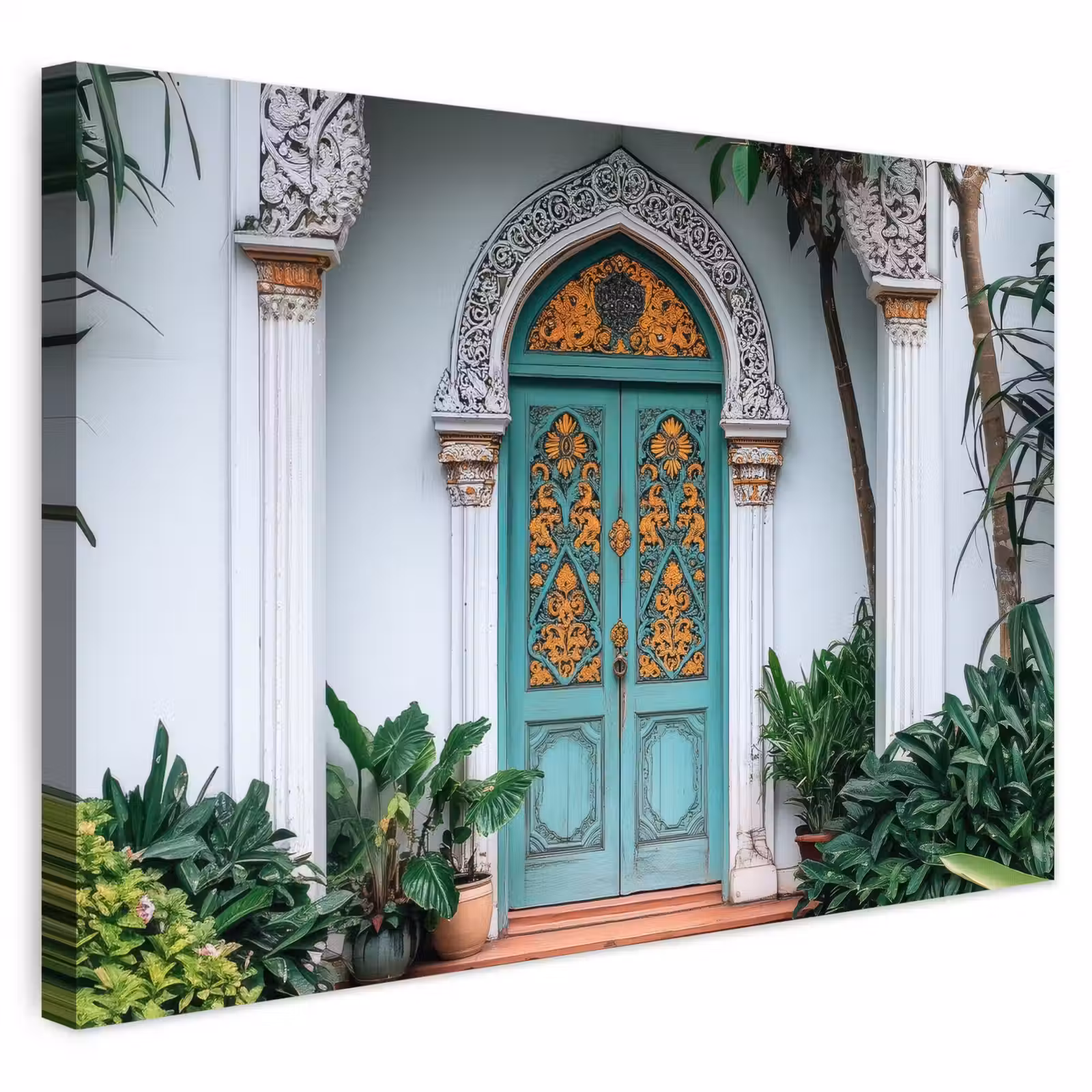Buiten canvas - Deur - Patronen - Planten — 1
