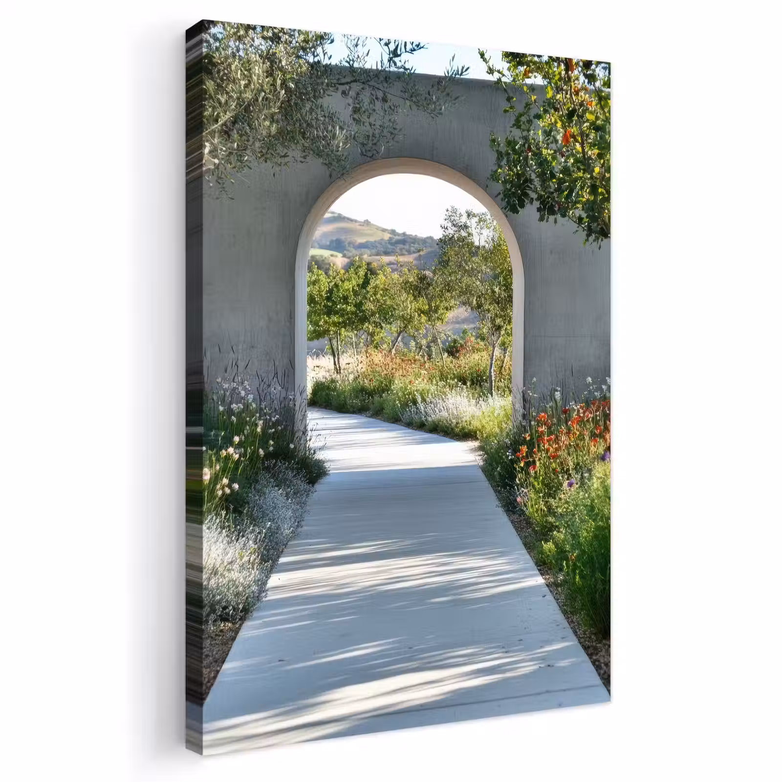 Buiten canvas - Doorkijk - Pad - Beton - Landschap — 1