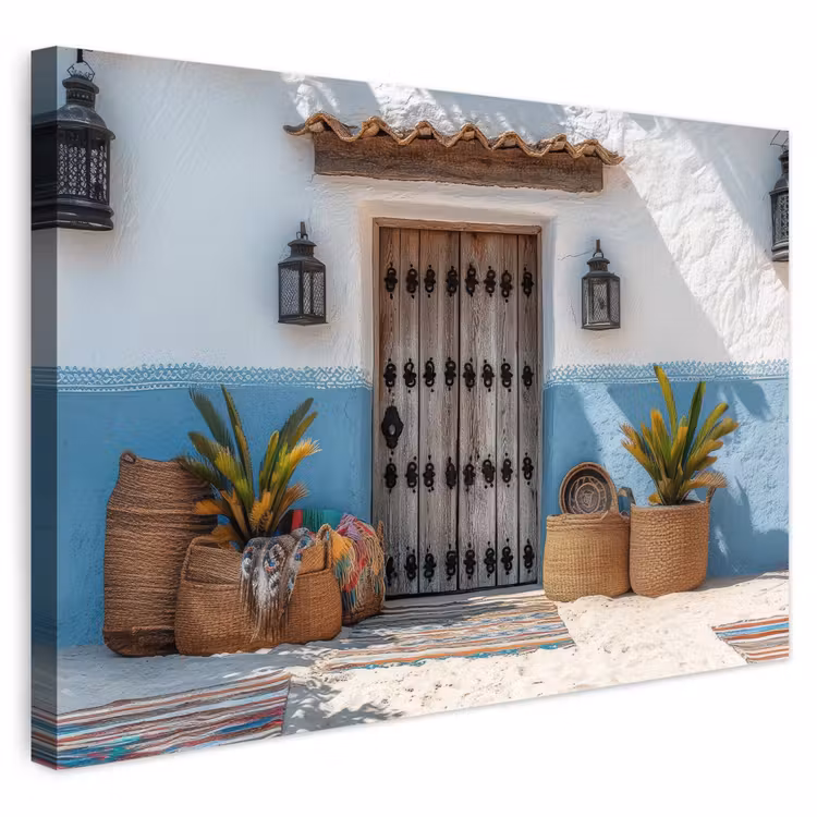 Buiten canvas - Deur - Manden - Planten — 1