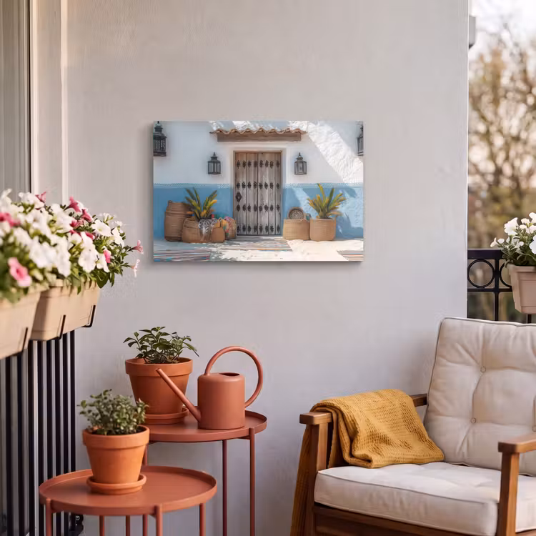 Buiten canvas - Deur - Manden - Planten — 4