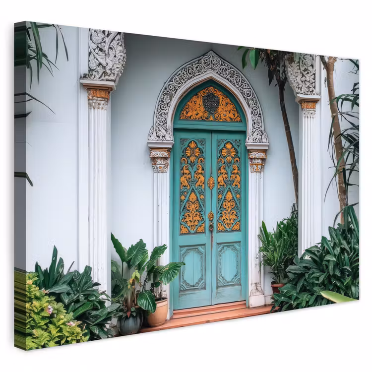 Buiten canvas - Deur - Patronen - Planten — 1