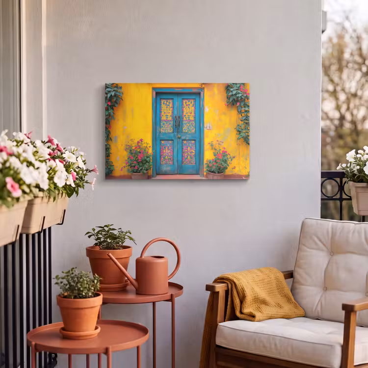 Buiten canvas - Deuren - Kleurrijk - Planten — 3