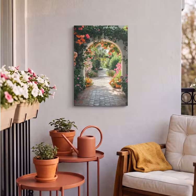 Buiten canvas - Doorkijk - Bloemen - Natuur - Bloementuin — 4