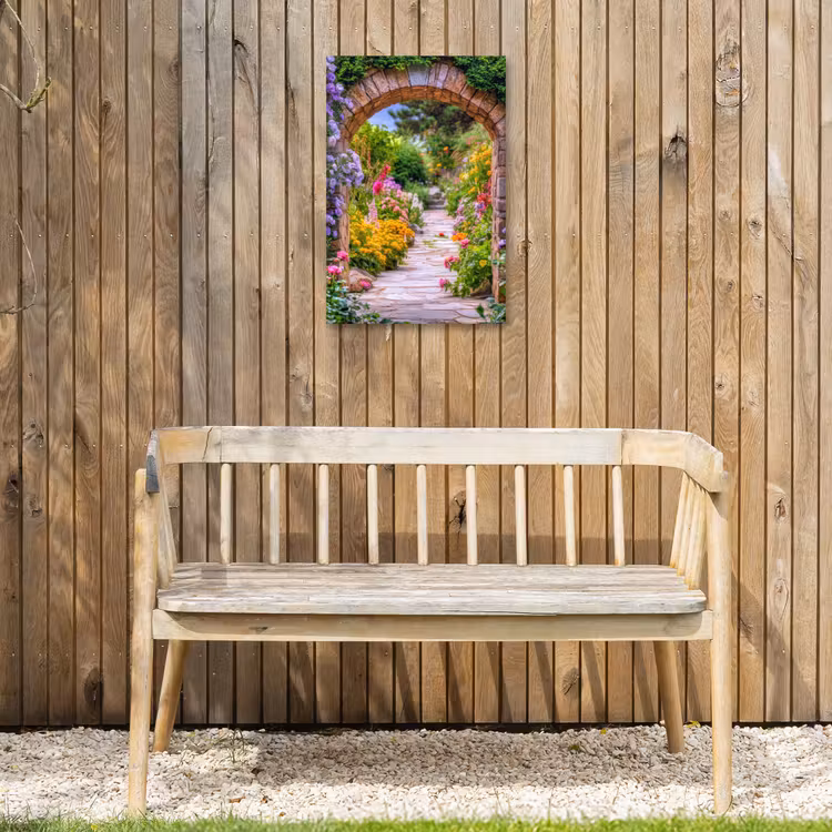 Buiten canvas - Doorkijk - Bloemen - Pad - Natuur — 3