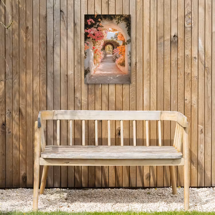 Buiten canvas - Doorkijk - Boog - Bloemen - Pastel — 3
