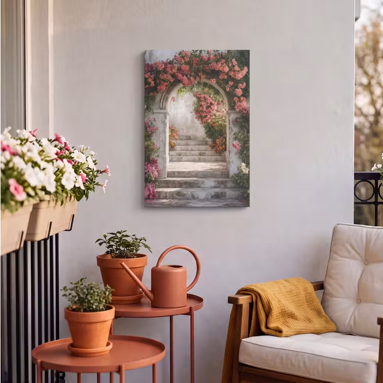 Buiten canvas - Doorkijk - Rozen - Vintage - Poort — 4
