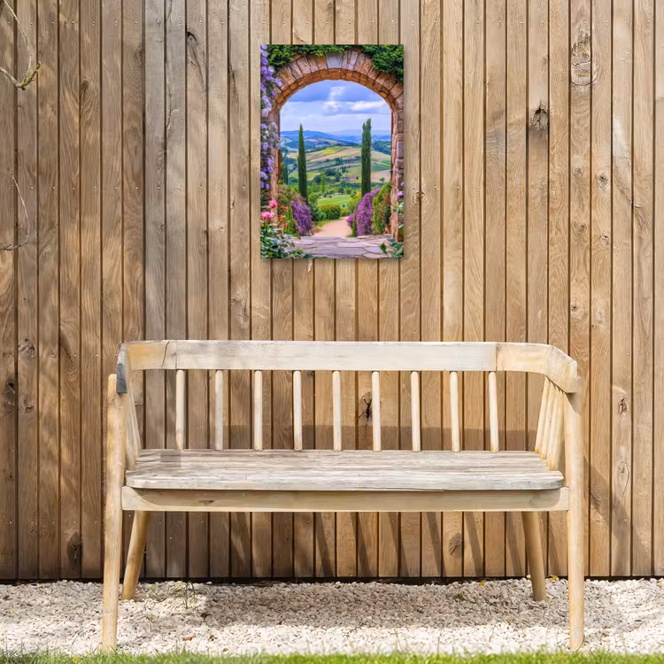 Buiten canvas - Doorkijk - Toscane - Landschap - Poort — 3
