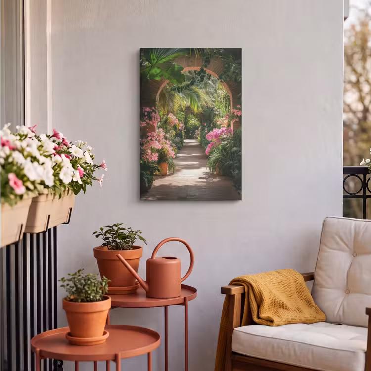 Buiten canvas - Doorkijk - Tropisch - Bloemen - Natuur — 4