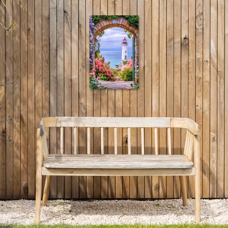 Buiten canvas - Doorkijk - Vuurtoren - Bloemen - Uitzicht — 3