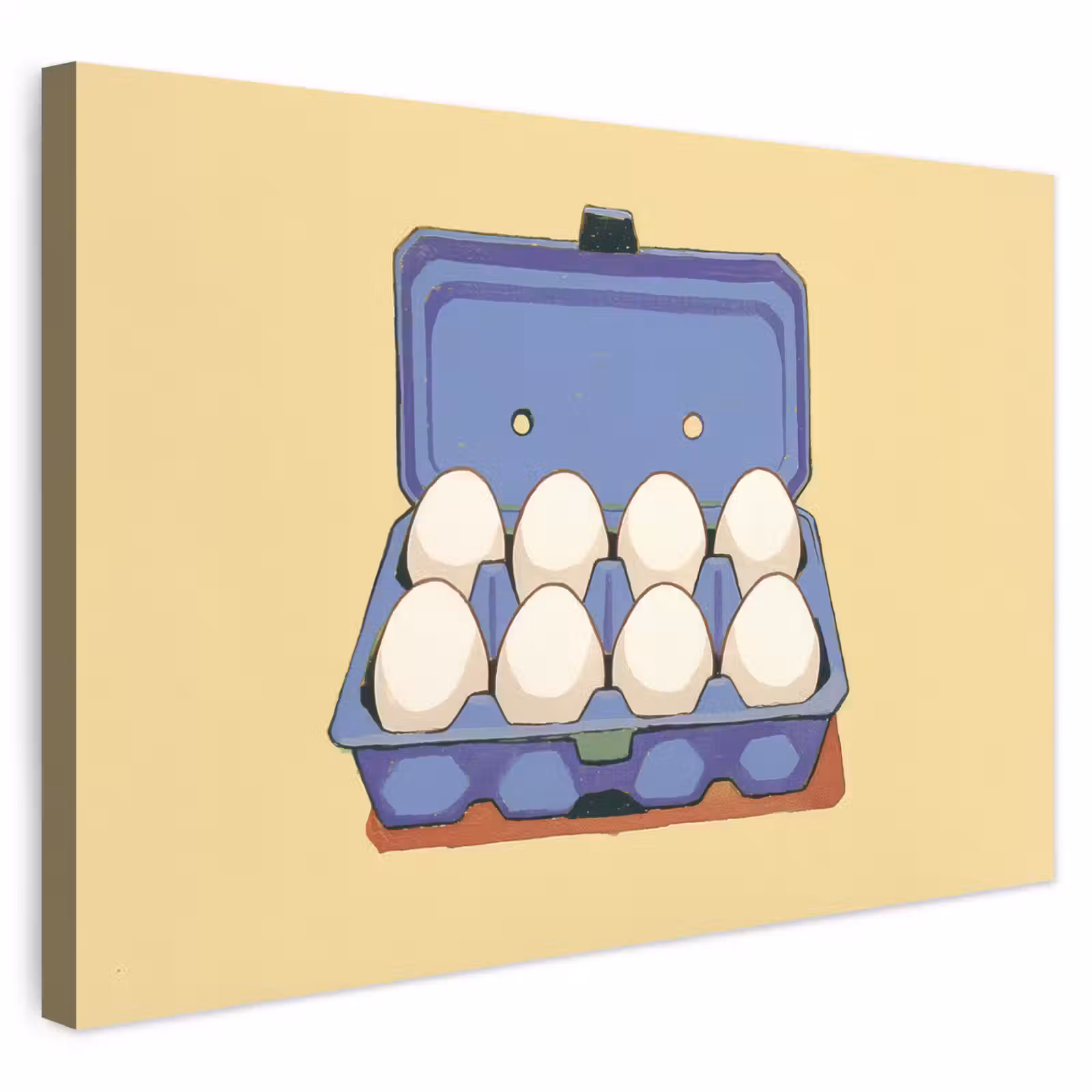 Buiten canvas - Eieren - Doos - Minimalistisch - Blauw — 1