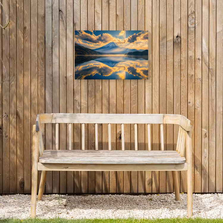 Buiten canvas - Berg - Rivier - Zonsondergang — 3