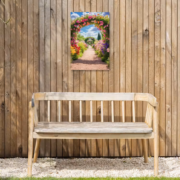 Buiten canvas - Doorkijk - Bloemen - Kleurrijk - Natuur — 3